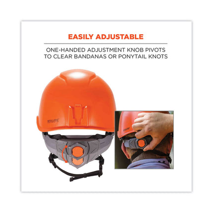Skullerz 8974V Class E Safety Helmet with 8991 Visor Kit, Smoke Lens, 6-Point Ratchet Suspension, Orange