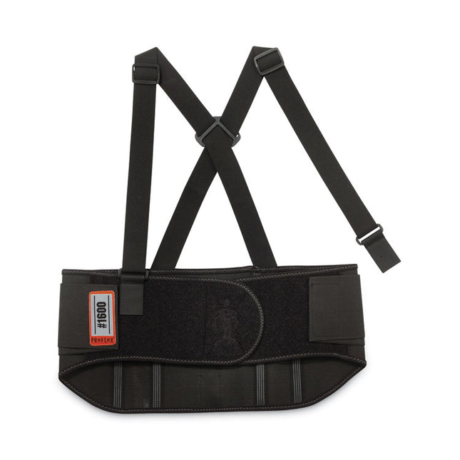 ProFlex 1600 Standard Elastic Back Support Brace, 4X-Large, 52" to 58" Waist, Black