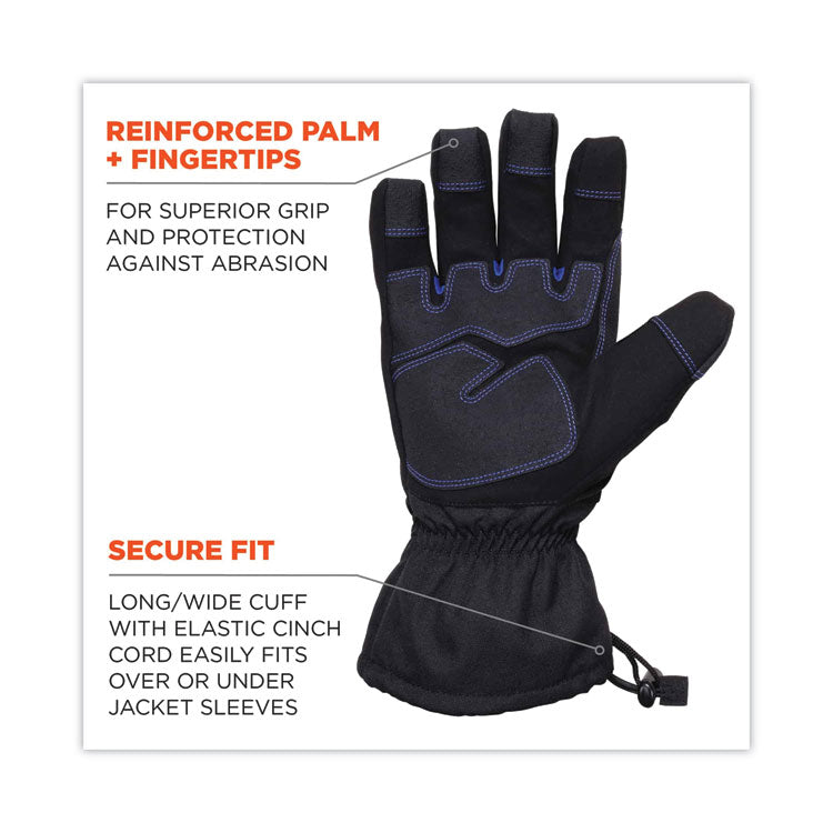 ProFlex 819WP Extreme Thermal WP Gloves, Black, Large, Pair