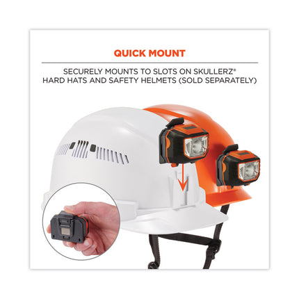 Skullerz 8981 Hard Hat LED Light, Orange