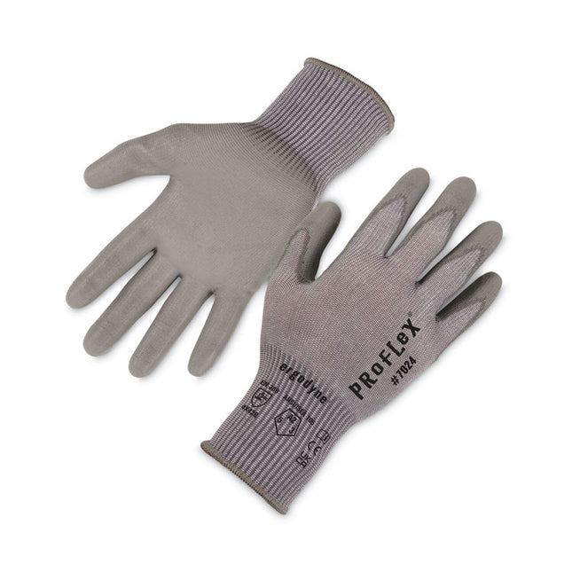 ProFlex 7024 ANSI A2 PU Coated CR Gloves, Gray, Small, 12 Pairs/Pack