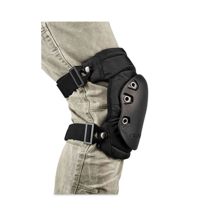 ProFlex 435 Hinged Gel Knee Pad With Buckles, Hard Cap, Buckle Closure, One Size Fits Most, Black, Pair