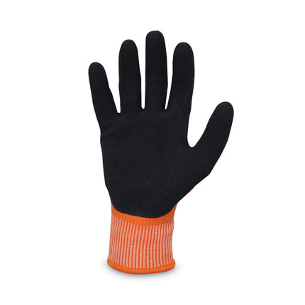ProFlex 7551 ANSI A5 Coated Waterproof CR Gloves, Orange, Large, Pair