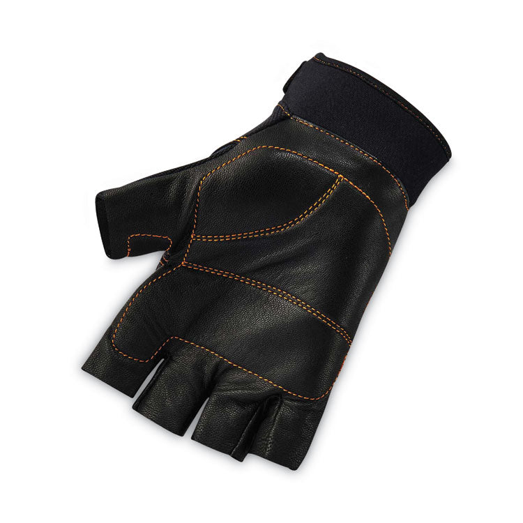 ProFlex 901 Half-Finger Leather Impact Gloves, Black, 2X-Large, Pair