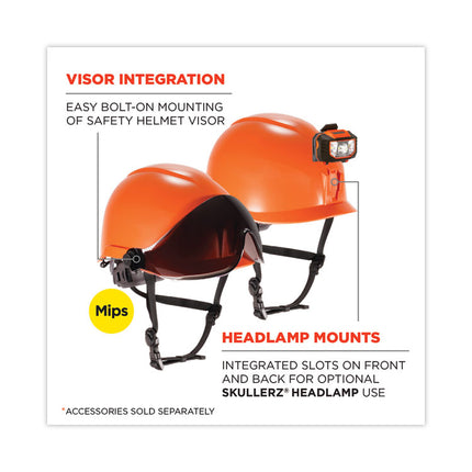 Skullerz 8974-MIPS Class E Safety Helmet with MIPS Elevate Ratchet Suspension, Orange
