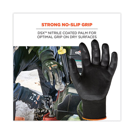 ProFlex 7001 Nitrile-Coated Gloves, Black, Large, 144 Pairs/Pack