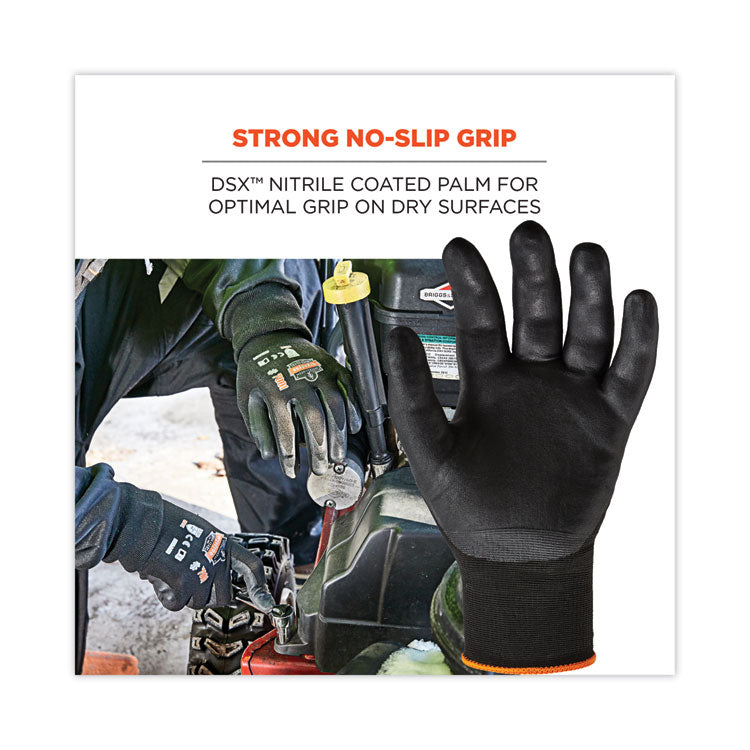 ProFlex 7001 Nitrile-Coated Gloves, Black, Large, 144 Pairs/Pack