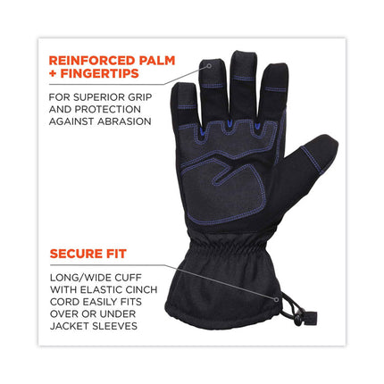 ProFlex 819WP Extreme Thermal WP Gloves, Black, Medium, Pair