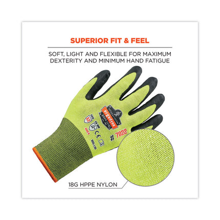 ProFlex 7022 ANSI A2 Coated CR Gloves DSX, Lime, Large, 144 Pairs/Pack