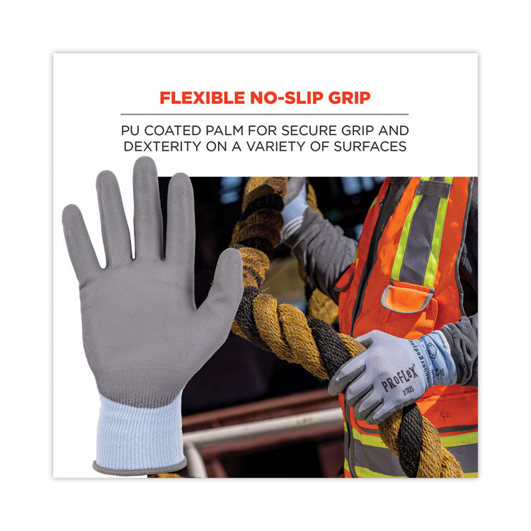 ProFlex 7025 ANSI A2 PU Coated CR Gloves, Blue, Large, 12 Pairs/Pack