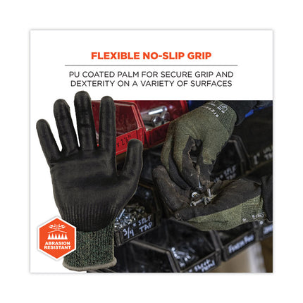 ProFlex 7070 ANSI A7 Nitrile Coated CR Gloves, Green, Small, Pair