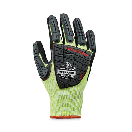 ProFlex 7141 ANSI A4 DIR Nitrile-Coated CR Gloves, Lime, Large, 72 Pairs/Pack