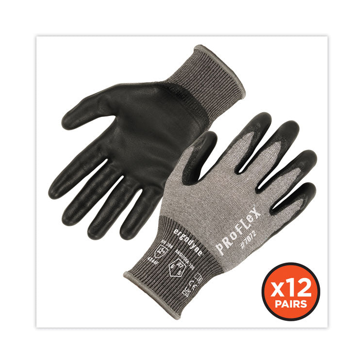 ProFlex 7072 ANSI A7 Nitrile-Coated CR Gloves, Gray, 2X-Large, 12 Pairs/Pack
