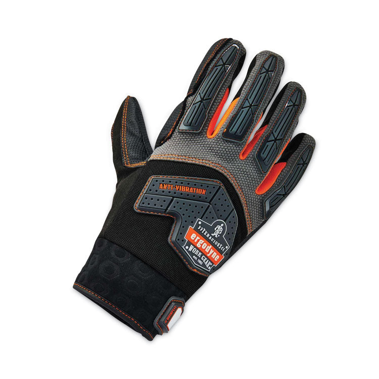 ProFlex 9015F(x) Certified Anti-Vibration Gloves and Dorsal Protection, Black, Large, Pair