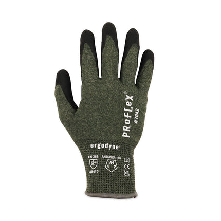 ProFlex 7042 ANSI A4 Nitrile-Coated CR Gloves, Green, X-Large, Pair