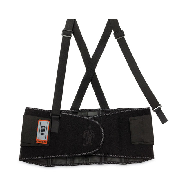 ProFlex 100 Economy Spandex Back Support Brace, 4X-Large, 52" to 58" Waist, Black