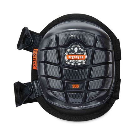 ProFlex 355 Injected Gel Knee Pads, Short Cap, Buckle Closure, One Size Fits Most, Black, Pair
