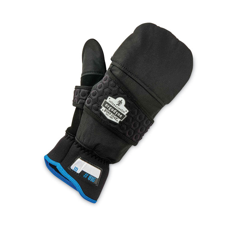 ProFlex 816 Thermal Flip-Top Gloves, Black, Large, Pair