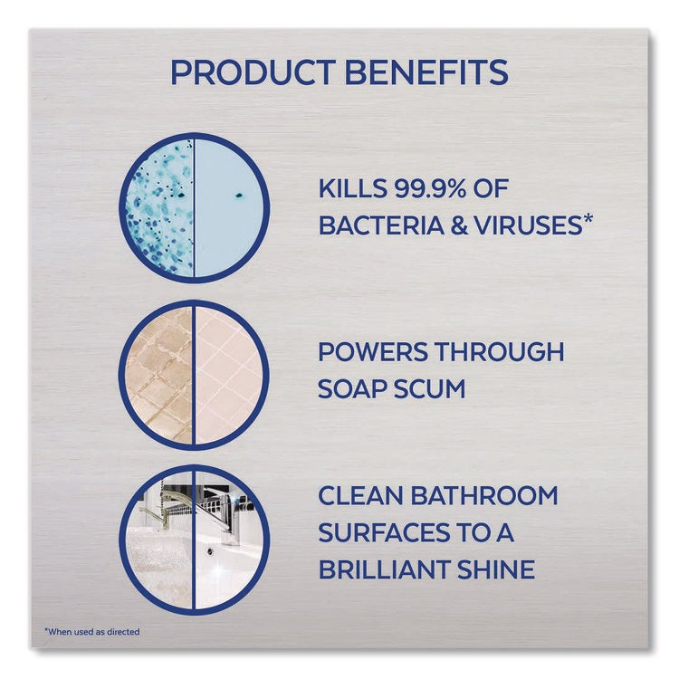 Disinfectant Power Bathroom Foamer, Liquid, Unscented, 22 oz Trigger Spray Bottle, 6/Carton