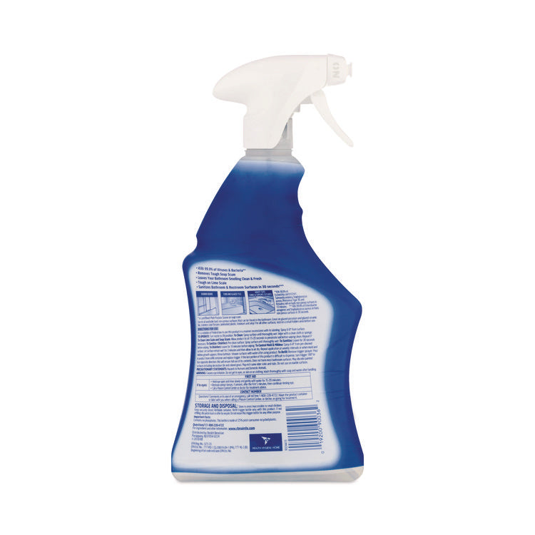 Disinfectant Power Bathroom Foamer, Liquid, Unscented, 22 oz Trigger Spray Bottle, 6/Carton