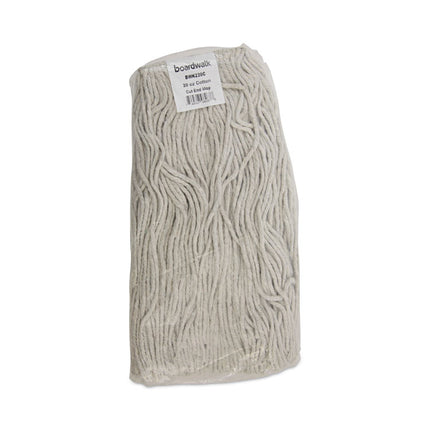 Premium Cut-End Wet Mop Heads, Cotton, 20oz, White, 12/carton