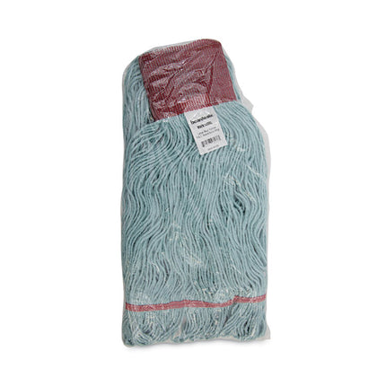 Echomop With Looped-End Wet Head, Synthetic/cotton, Large, Blue, 12/carton