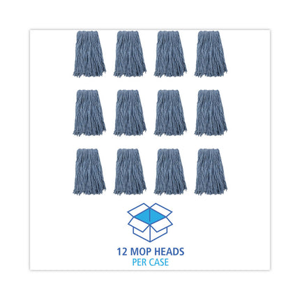 Mop Head, Standard Head, Cotton/synthetic Fiber, Cut-End, #16., Blue