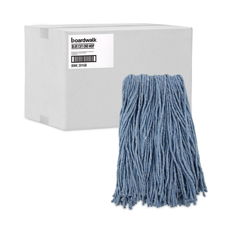 Mop Head, Standard Head, Cotton/synthetic Fiber, Cut-End, #16., Blue