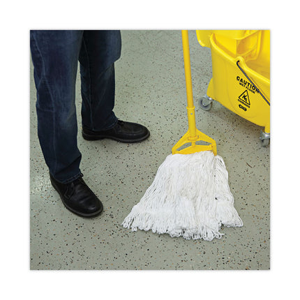 Pro Loop Web/tailband Wet Mop Head, Rayon, #24 Size, White, 12/carton