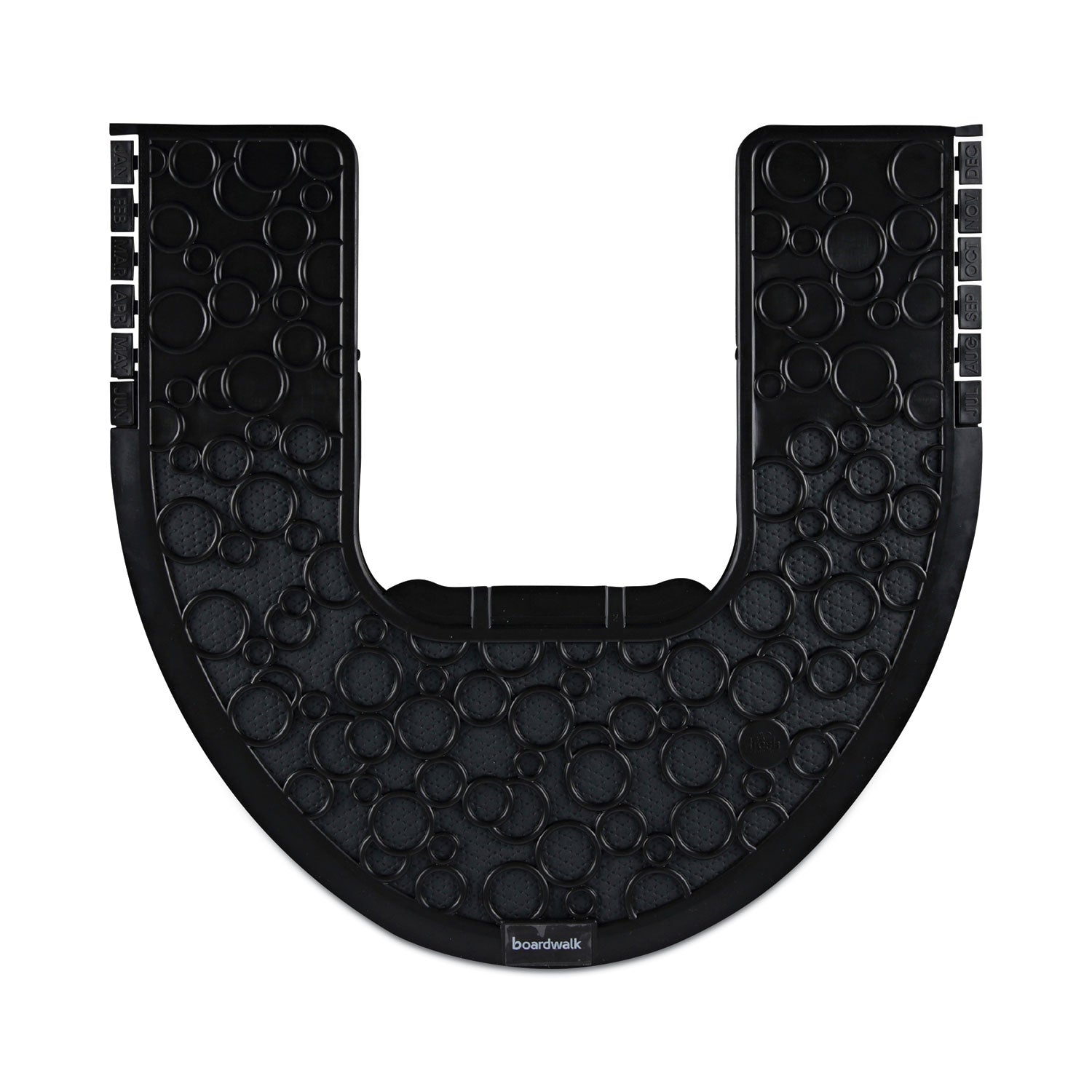 Commode Mat 2.0 Disposable Toilet Floor Mat, Non-Slip Rubber, 22 x 22, Black, 6/Carton