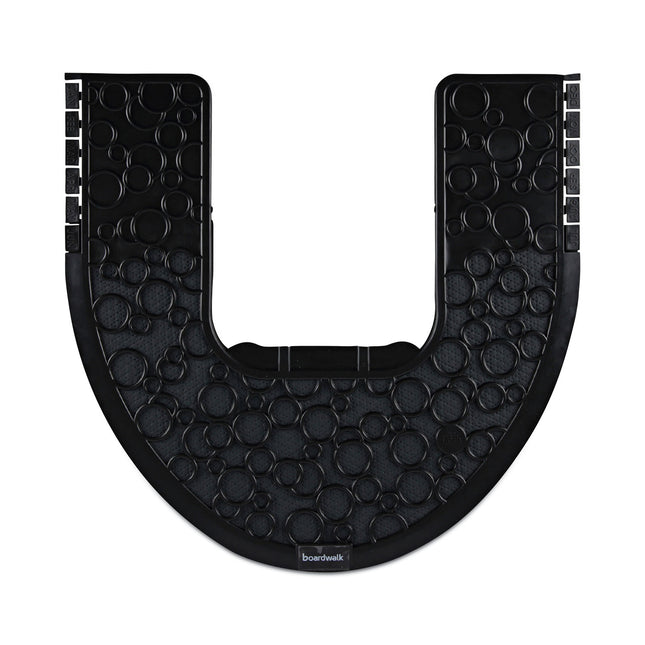 Commode Mat 2.0 Disposable Toilet Floor Mat, Non-Slip Rubber, 22 x 22, Black, 6/Carton