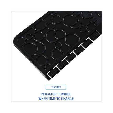 Commode Mat 2.0 Disposable Toilet Floor Mat, Non-Slip Rubber, 22 x 22, Black, 6/Carton