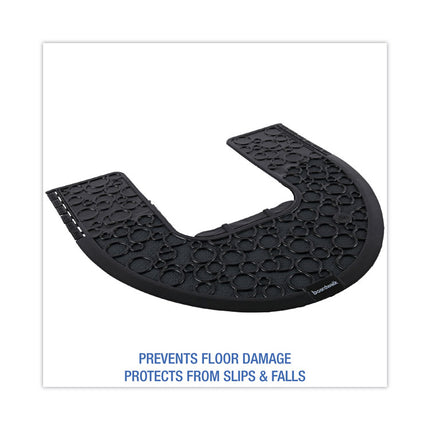Commode Mat 2.0 Disposable Toilet Floor Mat, Non-Slip Rubber, 22 x 22, Black, 6/Carton