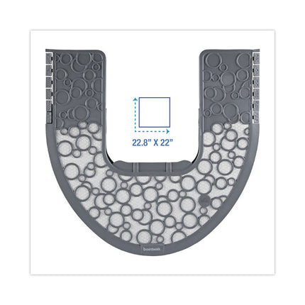 Commode Mat 2.0 Disposable Toilet Floor Mat, Non-Slip Rubber, 22 x 22, Gray/White, 6/Carton