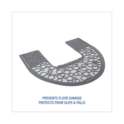 Commode Mat 2.0 Disposable Toilet Floor Mat, Non-Slip Rubber, 22 x 22, Gray/White, 6/Carton
