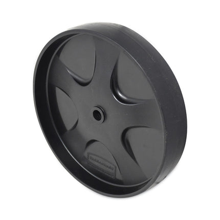 Wheel and Axle Kit for Janitorial Cleaning Cart, 8" Wheel, Black/Gray/Silver, 2/Set