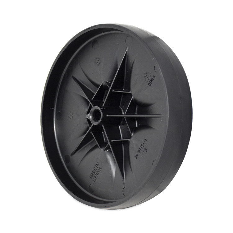 Wheel and Axle Kit for Janitorial Cleaning Cart, 8" Wheel, Black/Gray/Silver, 2/Set