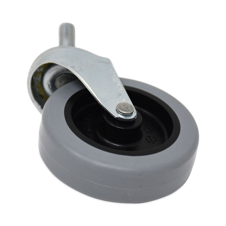 Replacement Bayonet-Stem Swivel Casters, Threaded Stem (0.26" x 2"), 3" Hard Urethane Wheel, Gray