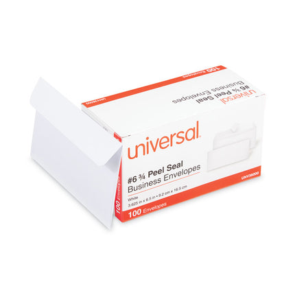 Peel Seal Strip Business Envelope, #6 3/4, Square Flap, Self-Adhesive Closure, 3.63 X 6.5, White, 100/box