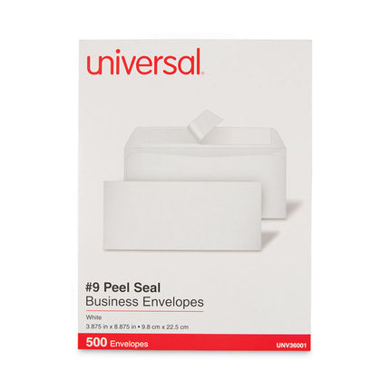 Peel Seal Strip Business Envelope, #9, Square Flap, Self-Adhesive Closure, 3.88 X 8.88, White, 500/box