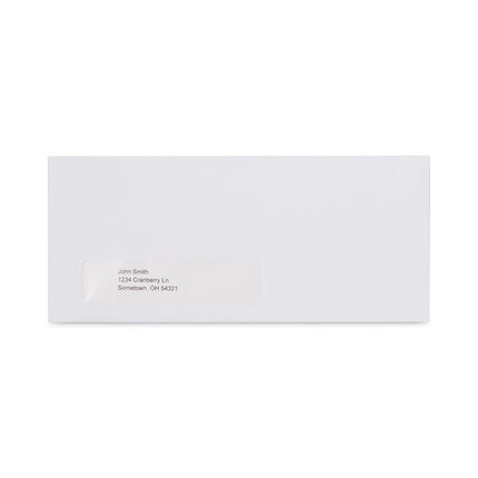 Open-Side Business Envelope, 1 Window, #10, Commercial Flap, Gummed Closure, 4.13 x 9.5, White, 250/Box
