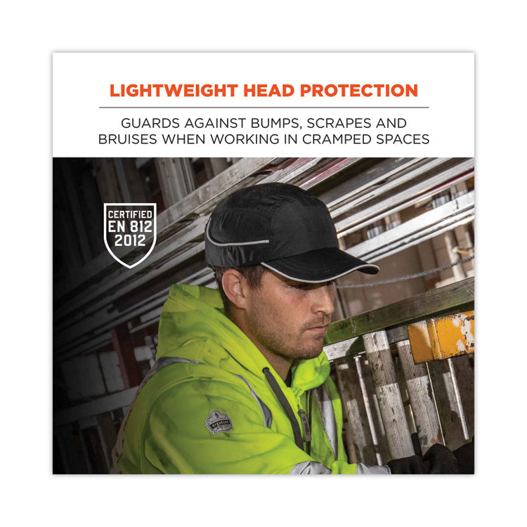 Skullerz 8965 Lightweight Bump Cap Hat with LED Lighting, Long Brim, Navy