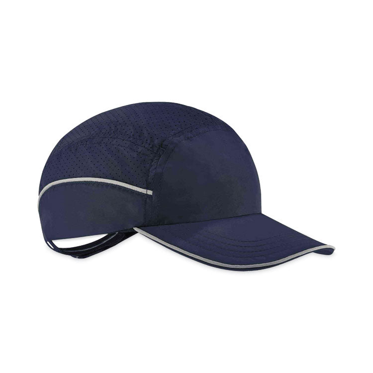 Skullerz 8965 Lightweight Bump Cap Hat with LED Lighting, Long Brim, Navy