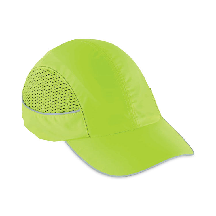 Skullerz 8960 Bump Cap with LED Lighting, Long Brim, Lime Green
