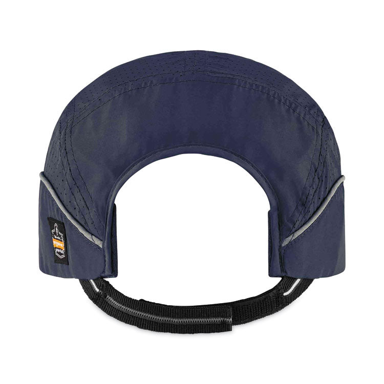 Skullerz 8965 Lightweight Bump Cap Hat with LED Lighting, Short Brim, Navy