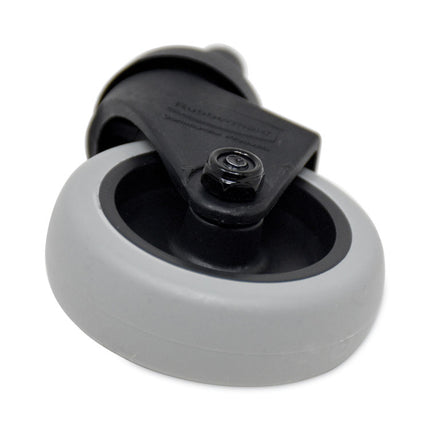 Replacement Bayonet-Stem Swivel Casters, Grip Ring Stem, 3" Soft Rubber Wheel, Black