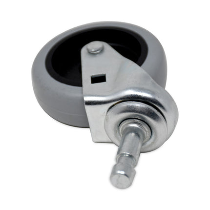 Mop Bucket/Wringer Replacement Caster, Grip Ring Type C Stem, 3" Wheel, Black/Gray/Silver
