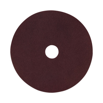 Deep Scrub Pads, 20" Diameter, Maroon, 10/Carton