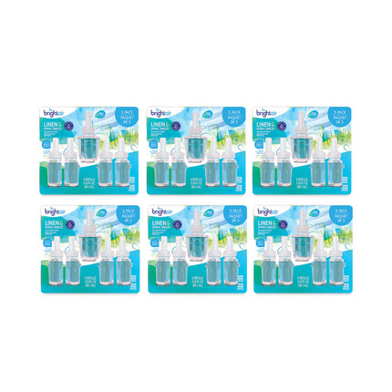 Electric Scented Oil Air Freshener Refill, Linen And Spring Breeze, 0.67 Oz Bottle, 5/pack, 6 Pack/carton