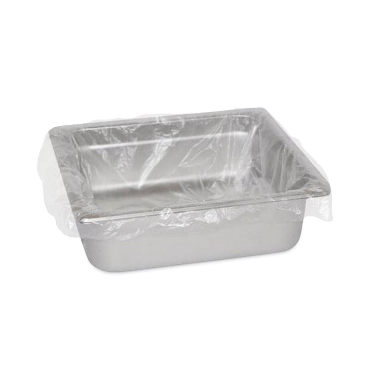 Steam Pan Liners for 1/3-Size Pans, Includes Twist-Ties, 18" x 14", Clear, 250/Carton